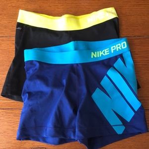 Nike pro compression shorts